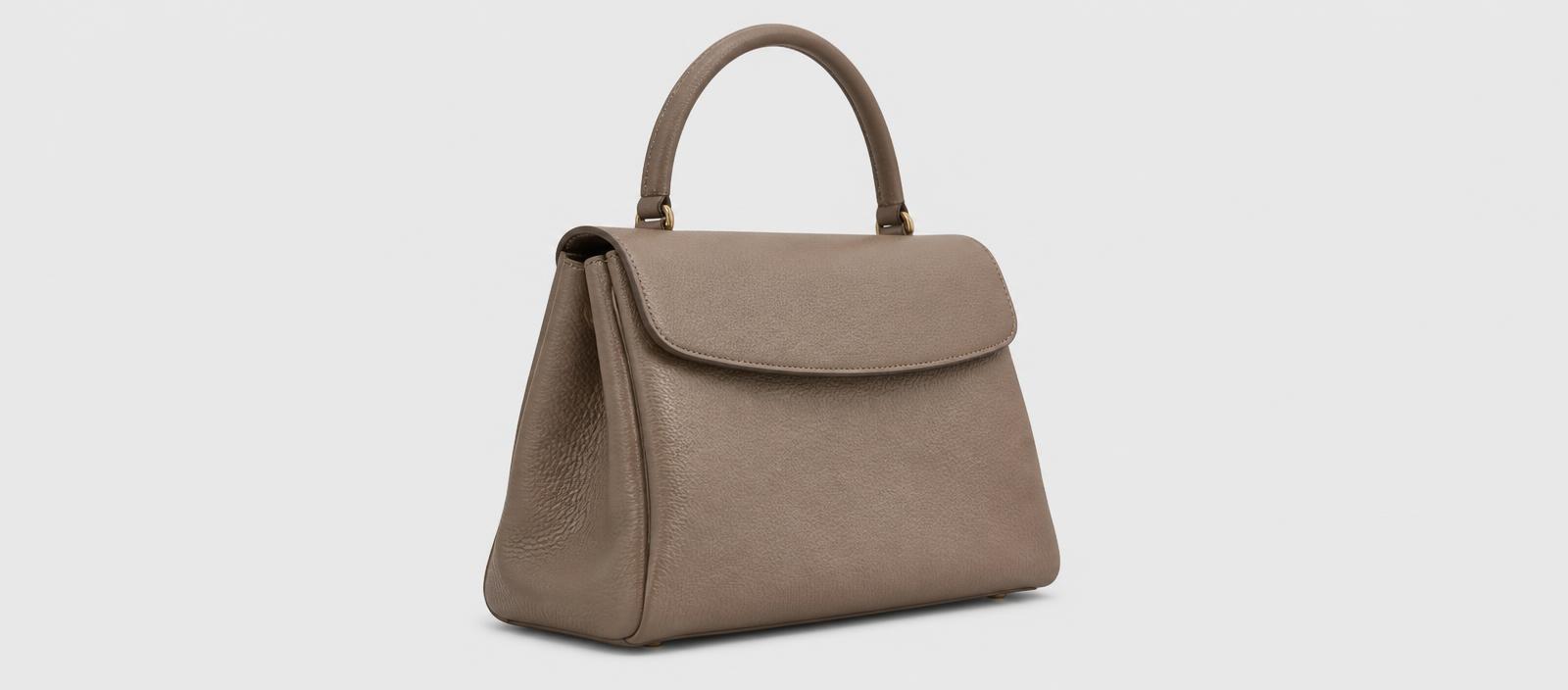 The same handbag rendered as a clean white-background product image