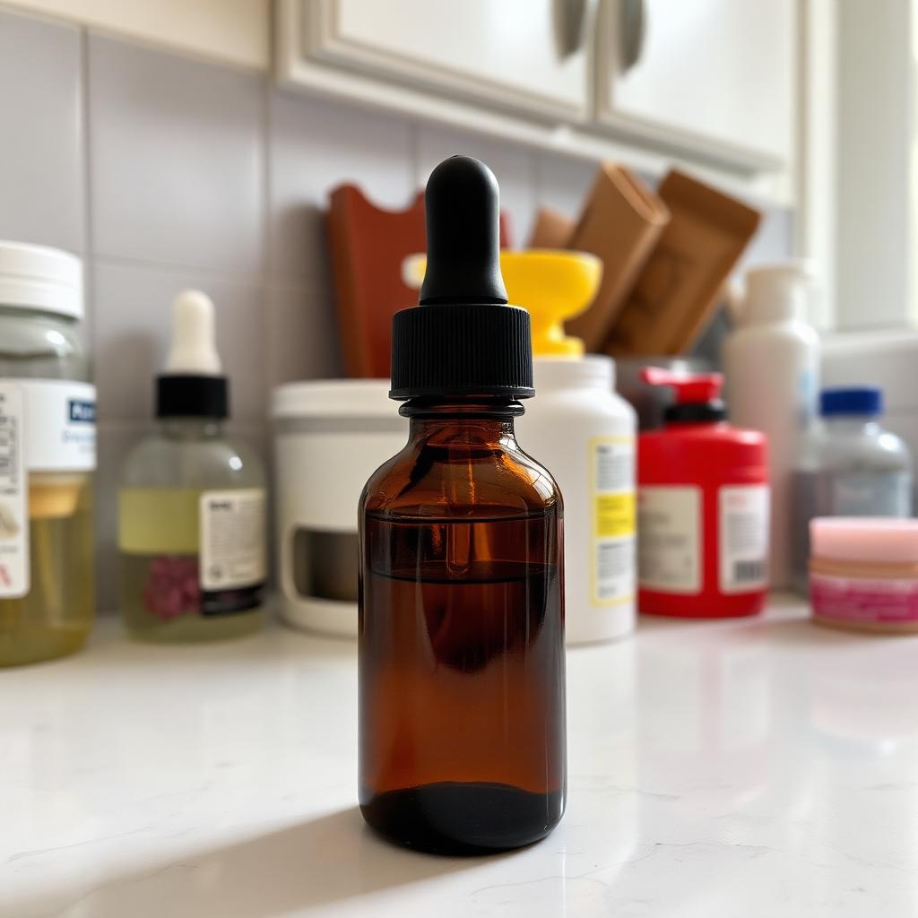 Original photo of a skincare serum before processing